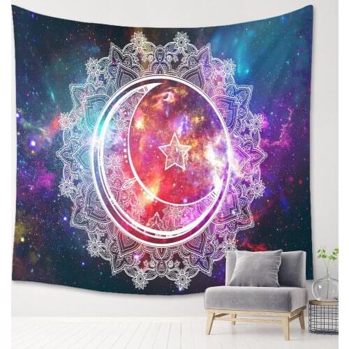 Mandala Tapestry Sun and Moon Tapestry Wall Hanging Gossip Tapestries Hippie Wall Rugs Dorm Decor Blanket Background Cloth