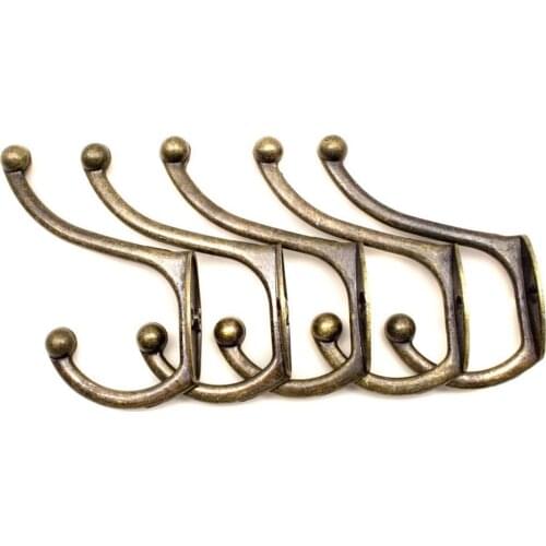 Hot 1-Hooks Clothes Towels Hanger Vintage Zinc Alloy Bronze door Home Furniture Wardrobe Wall Mount Hook