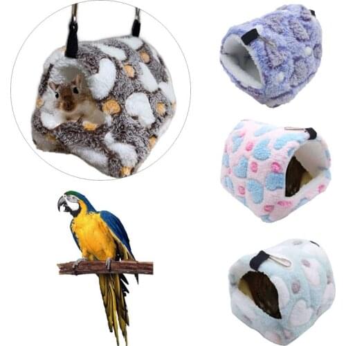 Parrot Cotton Nest Mini House Pet Bird Cage Parrot Nest Budgie Warm Winter Hammock Cage Hut Tent Bed Hanging Cave Pet Products