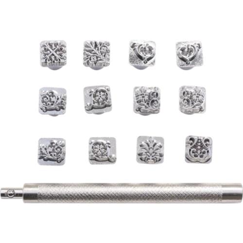 Leather Carving Printing Tool Tang Grass Style Vegetable Tanned Leather Carving Handmade Leather DIY Leather Printing