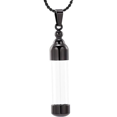 Cremation Jewelry Glass for Ashes Necklace Urn Jewelry Pendant Cylinder Cremation Keepsake Ashes Memorial Jewelry