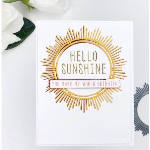 Circle Burst Frame Metal Cutting Dies Stencil for DIY Scrapbooking Embossing Photo Album Decoration Paper Card Handcraft Die Cut