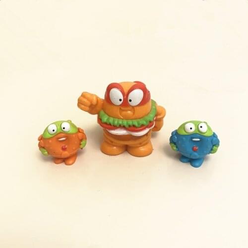 3Pc/Set Burger King Doll+Superzings Action Figures Dolls Cute Super Zings Collection Model Toys for Kids Playing Gift