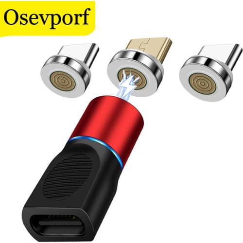 OSEVPORF Magnetic Cable Adapter Mobile Phone Cable Micro USB Type C Magnet Convert Plug For Samsung Xiaomi Charger Connector