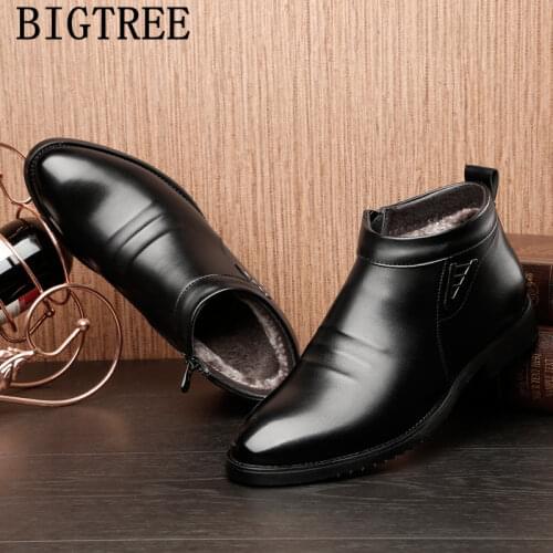 Winter Shoes Men 2020 Dad Shoes Ankle Boots Men Leather Mens Dress Boots Formal Shoes Men Classic Zapatillas Hombre Deportiva