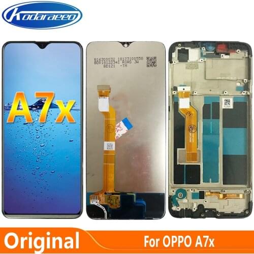 Original Display 6.3"For OPPO A7x PBBM00 PBBT00 LCD Display Screen Touch Digitizer With Frame Accessories