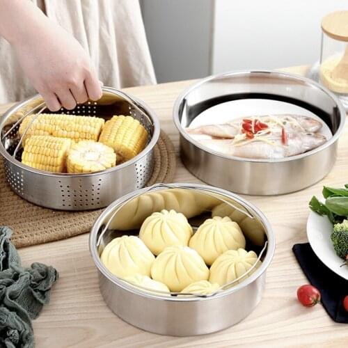 Rice cooker steamer 304 stainless steel steamer pot universal steamer steaming tray household water-proof steaming grid