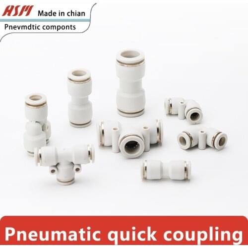 Pneumatic Connector PU Quick PV/PY/PE4 6 8 Straight-Through Three-way and Two-way