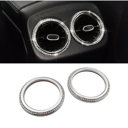For Mercedes Benz B180 B200 B220 B250 B Class W247 2018 2019 2020 Armrest Box Rear Air Conditioner AC Vent Crystal Trim Ring
