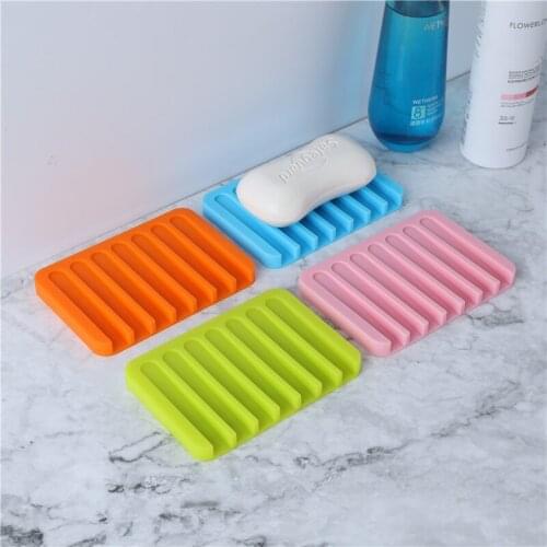 100pcs Silicone Soap Holder Soap Dish Tray Saver for Shower Waterfall/Bathroom/Kitchen/Counter Top