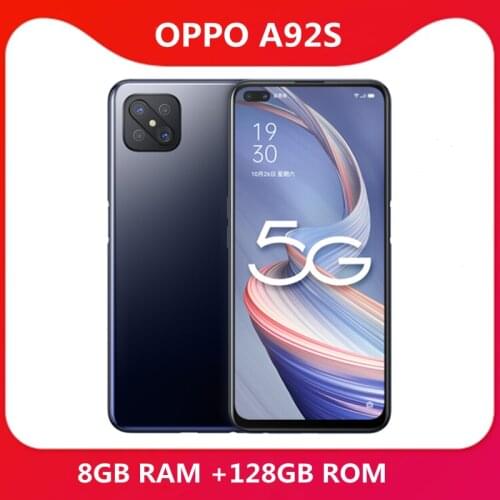 Original Oppo A92s 8GB 128GB 5G Cell Phone Octa Core MTK6873V 6.5inch LCD 2400x1080P 48MP Camera 4000Mah