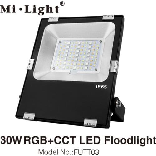 FUTT03 30W RGB+CCT LED Floodlight AC110V-220V MiLight IP65 Waterproof Outdoor Lighting 2.4G Wireless Remote Android/iOs WiFi APP