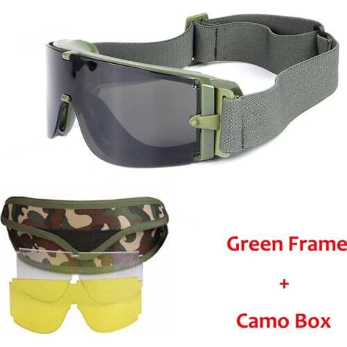 X800 Tactical Glasses Army Military Paintball Airsoft Goggles Outdoor Shooting Hunting Eyewear With 3 Lenses Tactical Goggles