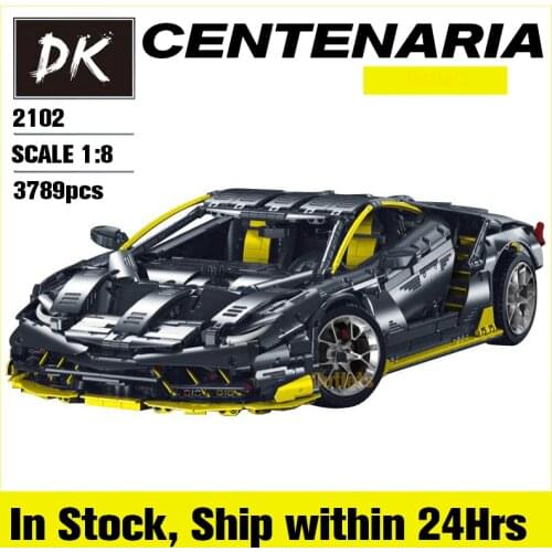 Technique Car Supercar Centenarias 1:8 Edition Building Blocks Hypercar 3789pcs Lamborghiniyed Static Model MOC Bricks Toys Gift