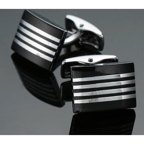 High quality mens shirt Cufflinks fashion suit classic jewelry stripe Cufflinks lawyer business shirt badge pin gift