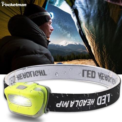 Brightest 8000LM LED Headlamp Waterproof Headlight Mini Head Lamp 3 Modes Head Torch Portable Head Front Light Use AAA Battery