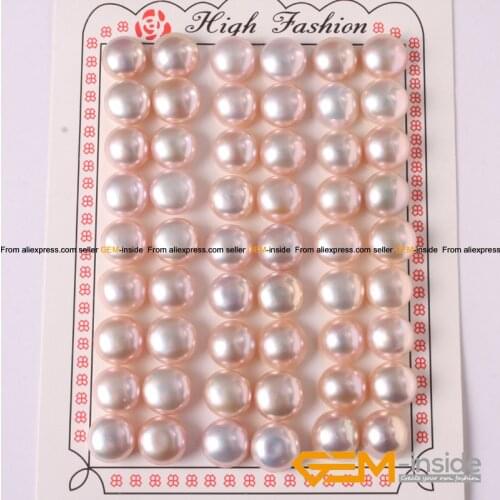 10mm pearl beads half drilling earrings 27 Pairs genuine pearl beads for earrring making many color to select