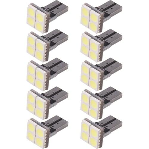 100pcs/lot Car LED T10 5050 4SMD canbus no error License Plate Light Dome Light led bulb reading lamp Interior light white DC12v