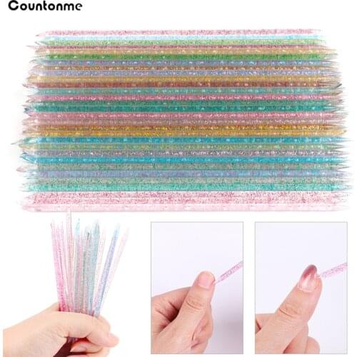 25 Pcs Nail Crystal Sticks Cuticle Pusher Reusable Double End Cuticles Remover 16.8CM Pedicure Nails Painting Manicures Tools