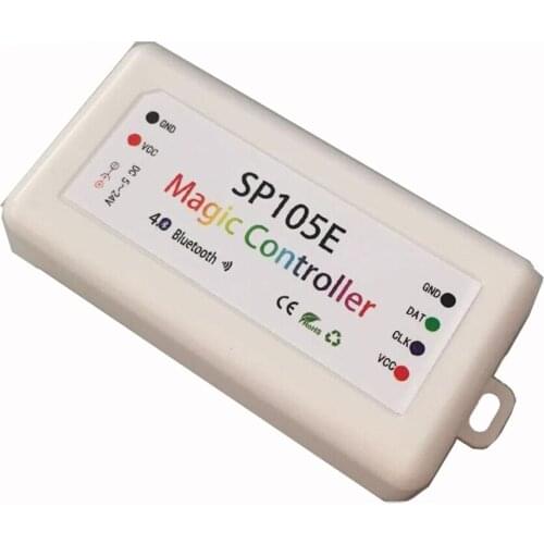 SP105E Bluetooth Controller iOs/Android APP Magic Receiver for DC5-24V WS2801 WS2811 LDP6803 SK6812 WS2812B Led Pixel Tape Strip