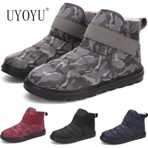 Camouflage Designer Waterproof Unisex Winter Men Boots Quality Keep Warm Ankle Snow Boots Man Women Male Platform Shoes Boots