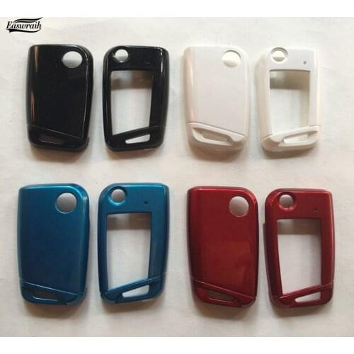 Car ABS Key Cover For VW Golf Sportwagen GTI T-ROC Touran Tiguan For Skoda Octavia A7 Kodiaq Seat Cuptra Combi Key Cases For Car