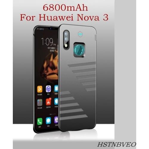 HSTNBVEO 6800mAh Battery Charger Case For Huawei Nova 3 Extenal Pover bank Charging Cover Case For Huawei Nova 3 battery case