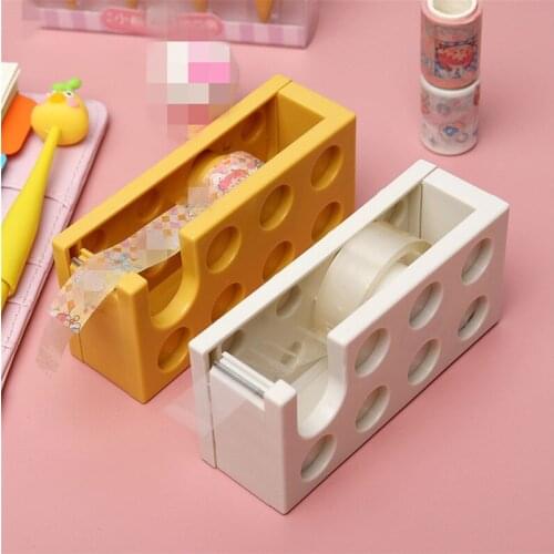 Bricks Tape Dispenser Desktop Tape Cutter Scotch Tape Cutter 3mm Tape Seat Office Home Stationery Adhesives Tape Holder Storage