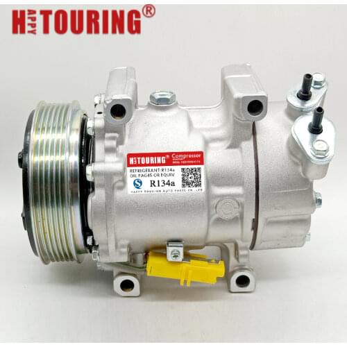 For Peugeot 206 307 Citroen C2 CA3 XSARA AC Compressor 9684480480 9122120 SD6V12 1439 6453KS 6453LF 6453LH 6453LN 6453QE 6453QF