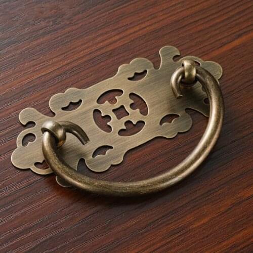 2.5'' 3.75'' 5'' Antique Bronze Crack Door Pulls Handles Oval Gem Ceramic Knobs Kitchen Cabinet Drawer Knobs Furniture Handle