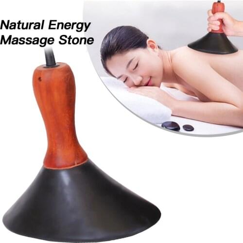 Gua Sha Natural Energy Stone Moxibustion Instrument Hot Stones Gouache Scraper Electric Back Massager Spa Relax Relieve Stress