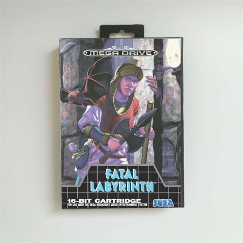 Fatal Labyrinth - EUR Cover With Retail Box 16 Bit MD Game Card for Sega Megadrive Genesis Video Game Console