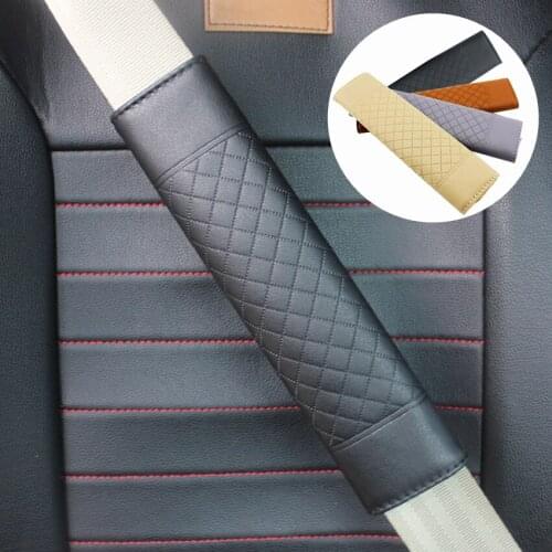 Hot Sale Comfortable Seat Belt Pad Soft SeatBelt Shoulder Strap Pad PU Leather Seat Belt Shoulder Pad Car Protective Belt Covers