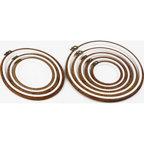 Round/Oval Multi-Size Rubber Plastic Cross Stitch Hoop For Cross Stitch Machine Hand Needlecraft DIY Sewing Tools