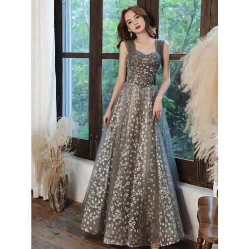 Lace Appliques Prom Dresses Long Spaghetti Straps Lace-up Back Sleeveless Formal Evening Party Gowns Vestido De Festa