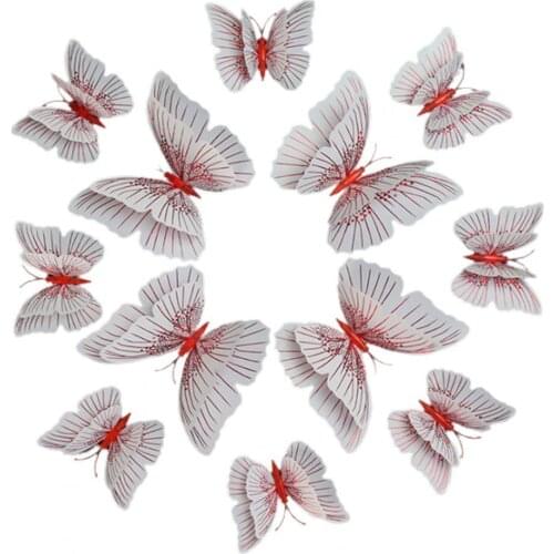 Hot Sales 12Pcs Wall Sticker 3D Removable PVC Multi-use Flying Animal Magnet Decal for Kids