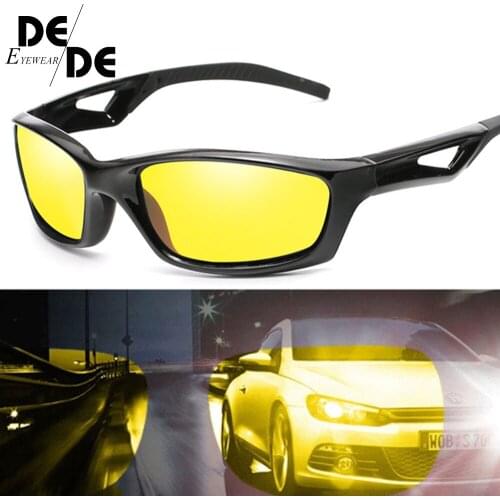 Men Black Frame Polarized Sunglasses Women UV400 Outdoor Sport Driving Glasses Unisex Square Goggles