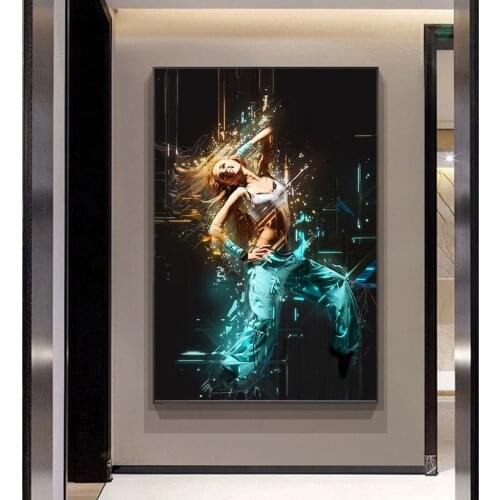 Wall Art Dancing Girl Canvas Poster Print Modern Home Decor Abstract Wall Art Painting Nordic Living Room Decoration Picture