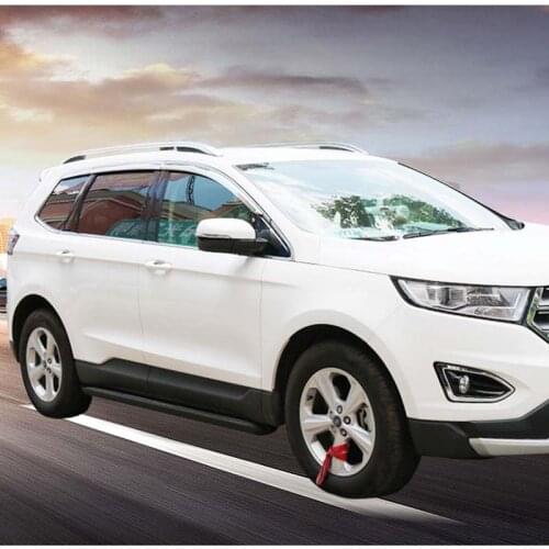 Brand New 1 Set Chrome Side Rain Guard Deflectors Vent Sun Shade Window Visors For Ford Edge 2015-2018