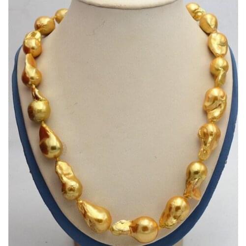 NEW 14X19MM SOUTH BAROQUE PEARL NECKLACE 18"