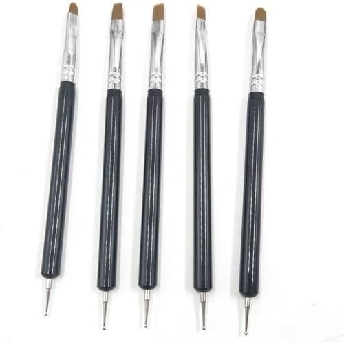 New Design Professional Liner Painting Pen Metal Handle Nail Tool Nail Art UV Gel Brush Set