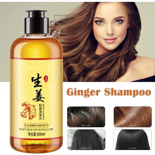 300MLGinger Hair Growth Shampoo Anti-dandruff Hair Ginger Extract Oil Strengthen Hair Formula For Men Women Shampoo Profissional