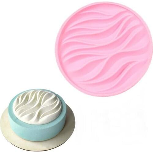 Silicone 3D Wave Shape Cake Mold Chocolate Mousse Cutting Die Cookie Cutter Wedding Confeitaria Decor Kitchen Baking Tool