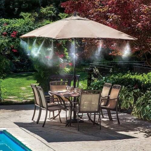 Misting Cooling System 66 Feet Leak Proof Misting System with 20 Pcs Mist Nozzle and Quick Coupling for Outdoor Patio Garden H