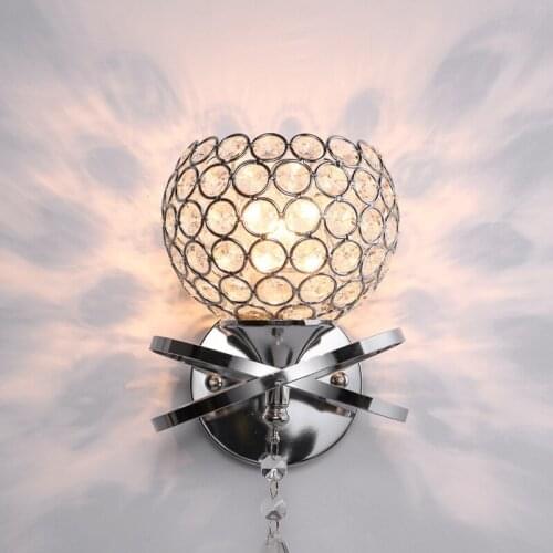 Modern crystal wall lamp gold sconce lights AC110V 220V fashion luxury lustre living room bedroom light fixtures