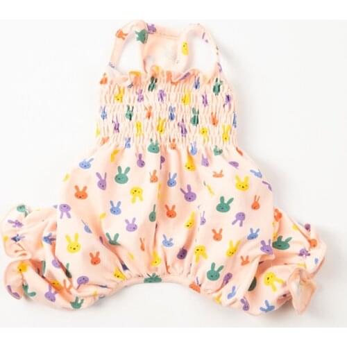 Pets Products Supplies Clothes Cute Rabbit Pattern Jumpsuit For Small Puppy Dogs