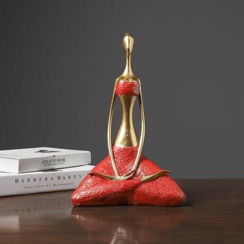 Tv Cabinet Porch Bedroom Desktop European-Style Ornaments Yoga Female Creative Resin Crafts Small Atmosphere Props Model