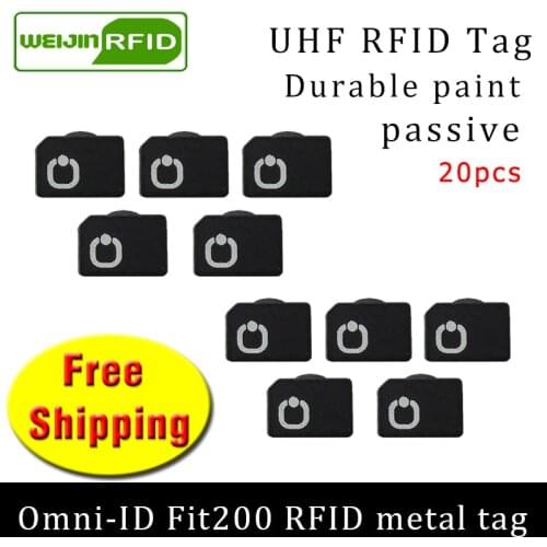 UHF RFID metal tag omni-ID Fit200 915m 868mhz Alien Higgs3 EPC 20pcs free shipping durable paint smart card passive RFID tags