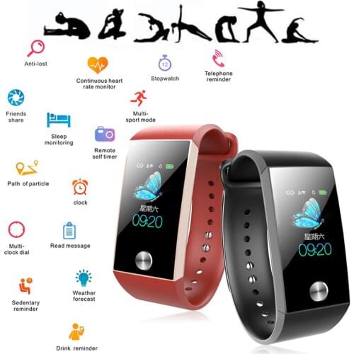 Smart Bracelet 1.14 Inch Sport Heart Rate Monitor Smart Watch Waterproof Blood Pressure Measurement Smartwatch Men Women Gift