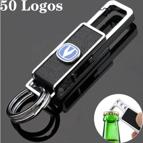 Corkscrew Alloy Universal Car Logo Keychains For Geely Chery Changan OPEL Buick Land Rover Citroen Cadillac JEEP FIAT Key Ring